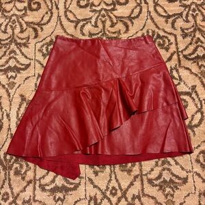 DO+BE Asymmetrical Scarlet Skirt